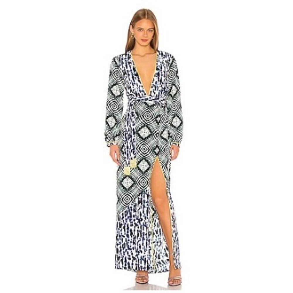 LE SUPERBE Laurel Canyon Maxi Dress Ashbury Print Revolve Designer Slit Style
